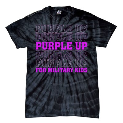 Purple Up For Military Child Month Tie-Dye T-Shirt