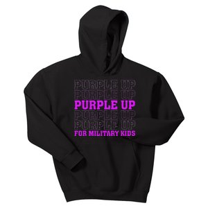 Purple Up For Military Child Month Kids Hoodie