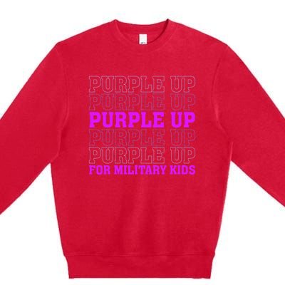 Purple Up For Military Child Month Premium Crewneck Sweatshirt