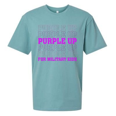 Purple Up For Military Child Month Sueded Cloud Jersey T-Shirt