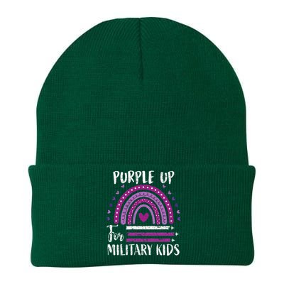 Purple Up For Military Child Month Knit Cap Winter Beanie