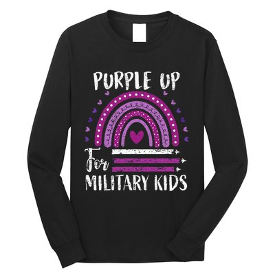 Purple Up For Military Child Month Long Sleeve Shirt