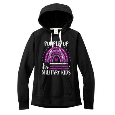 Purple Up For Military Child Month Women's Fleece Hoodie