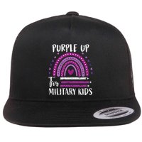 Purple Up For Military Child Month Flat Bill Trucker Hat