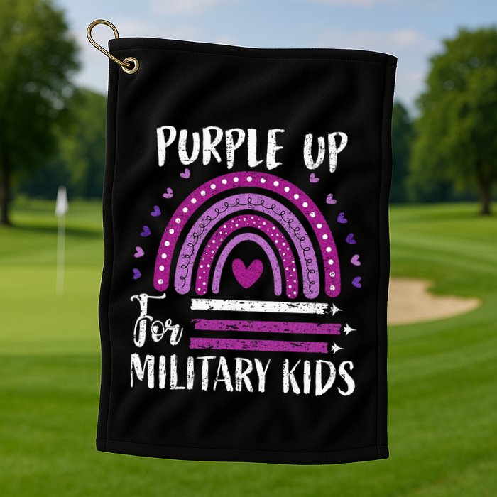 Purple Up For Military Child Month Golf Towel