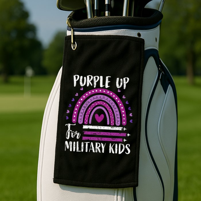 Purple Up For Military Child Month Golf Towel