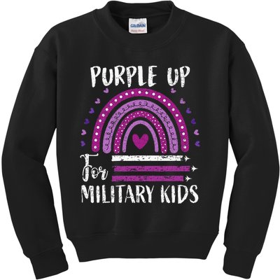 Purple Up For Military Child Month Kids Sweatshirt