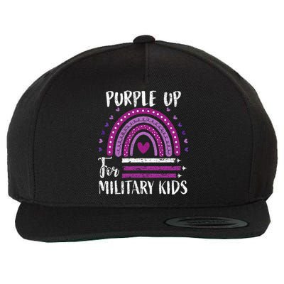 Purple Up For Military Child Month Wool Snapback Cap