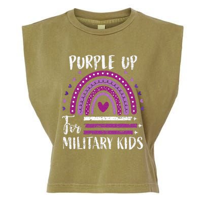 Purple Up For Military Child Month Garment-Dyed Women's Muscle Tee