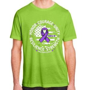 Purple Up For Military Child Us Flag Cool Military Child Month Adult ChromaSoft Performance T-Shirt