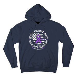 Purple Up For Military Child Us Flag Cool Military Child Month Hoodie