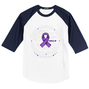 Purple Up For Military Child Us Flag Cool Military Child Month Baseball Sleeve Shirt