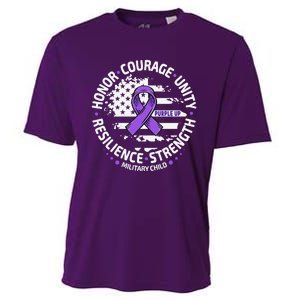 Purple Up For Military Child Us Flag Cool Military Child Month Cooling Performance Crew T-Shirt