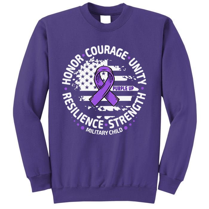 Purple Up For Military Child Us Flag Cool Military Child Month Sweatshirt