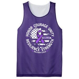 Purple Up For Military Child Us Flag Cool Military Child Month Mesh Reversible Basketball Jersey Tank