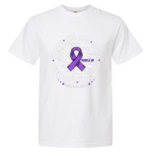 Purple Up For Military Child Us Flag Cool Military Child Month Garment-Dyed Heavyweight T-Shirt