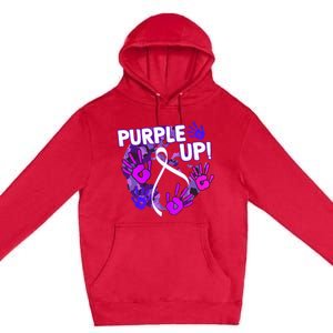 Purple Up For Military Month Of The Military Child Premium Pullover Hoodie