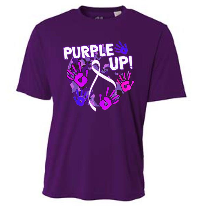 Purple Up For Military Month Of The Military Child Cooling Performance Crew T-Shirt