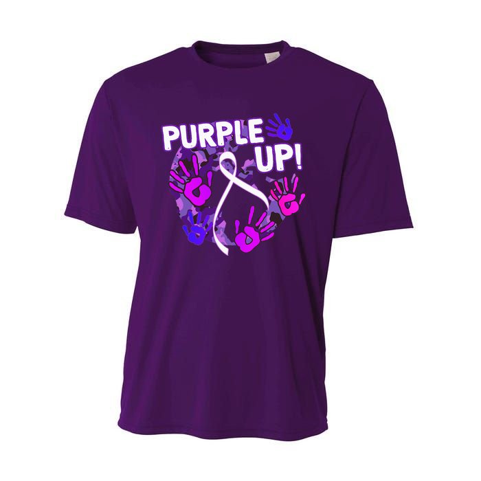 Purple Up For Military Month Of The Military Child Performance Sprint T-Shirt