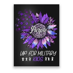 Purple Up For Military Child Sunflower Military Child Month Poster