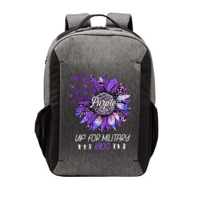 Purple Up For Military Child Sunflower Military Child Month Vector Backpack