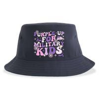 Purple Up For Military Child Cute Groovy Military Child Month Sustainable Bucket Hat