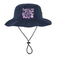 Purple Up For Military Child Cute Groovy Military Child Month Legacy Cool Fit Booney Bucket Hat