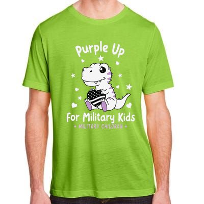 Purple Up For Military Ki.Ds Month Military Child Dinosaur Adult ChromaSoft Performance T-Shirt