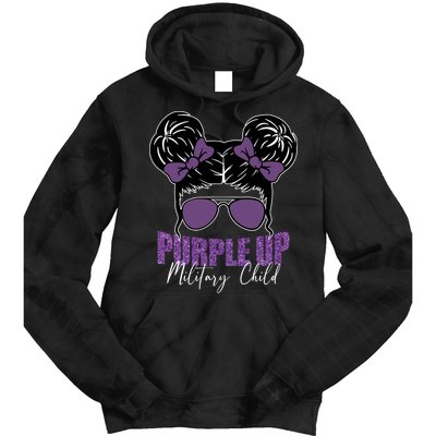 Purple Up For Military Child Awareness Tie Dye Hoodie
