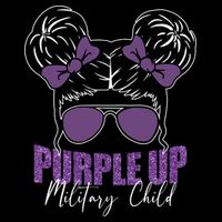 Purple Up For Military Child Awareness Zip Tote Bag