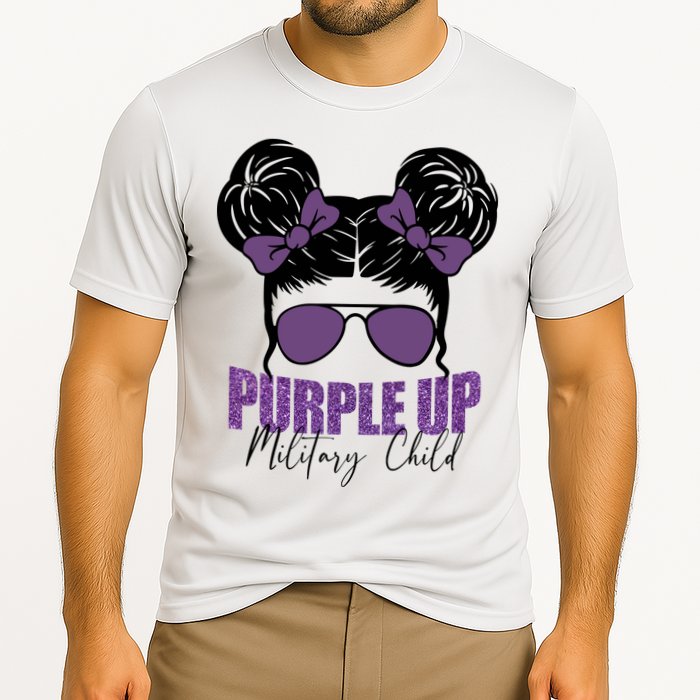 Purple Up For Military Child Awareness Cooling Performance Crew T-Shirt