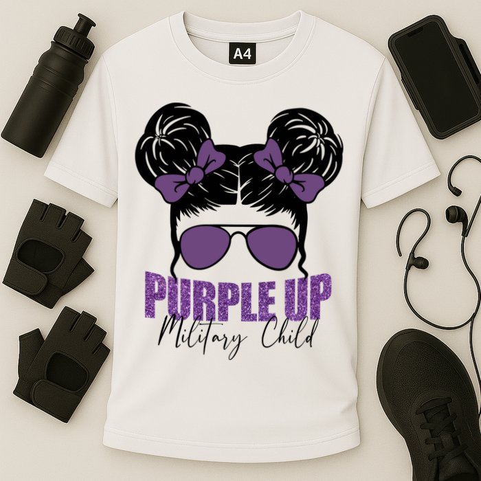 Purple Up For Military Child Awareness Cooling Performance Crew T-Shirt