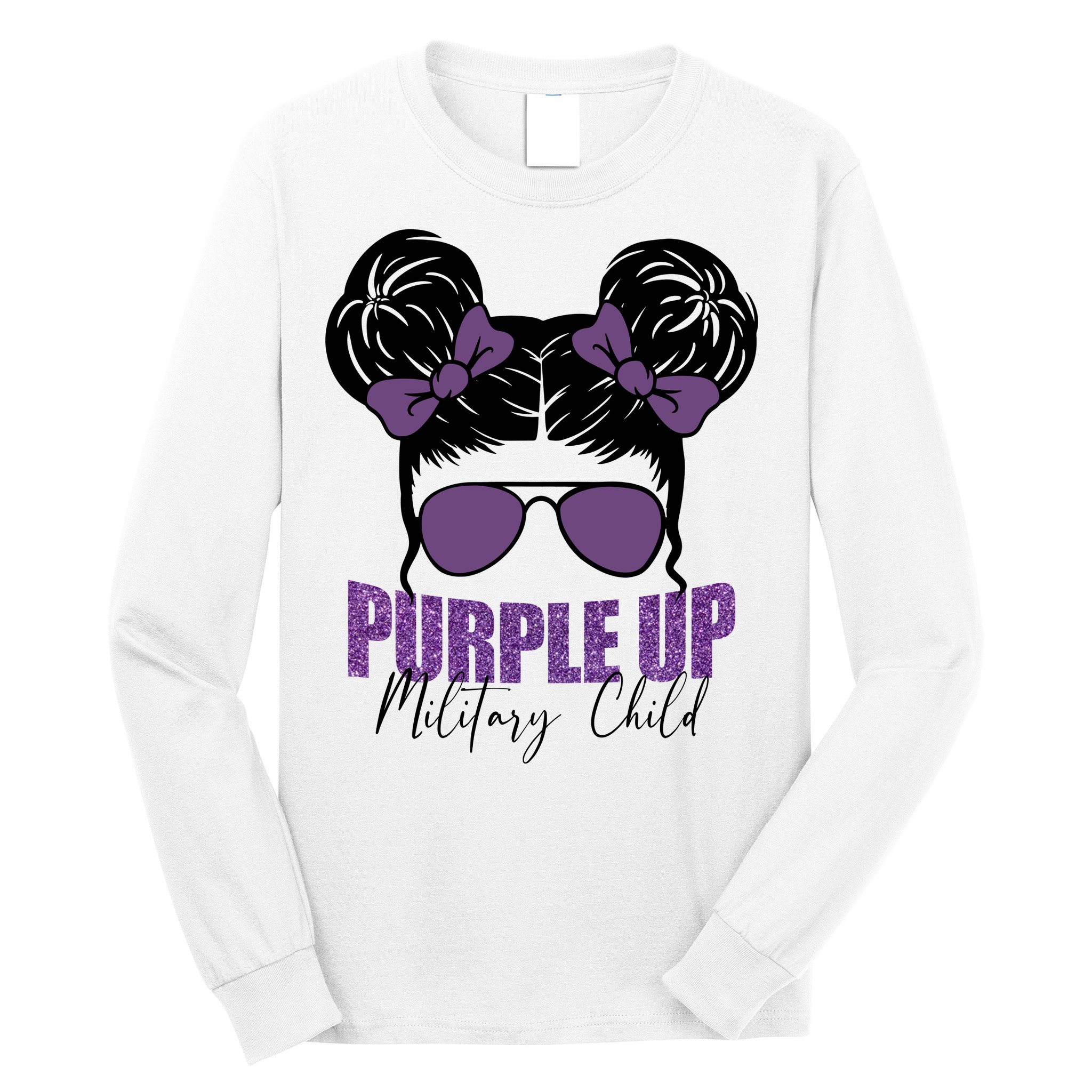 Purple Up For Military Child Awareness Long Sleeve Shirt
