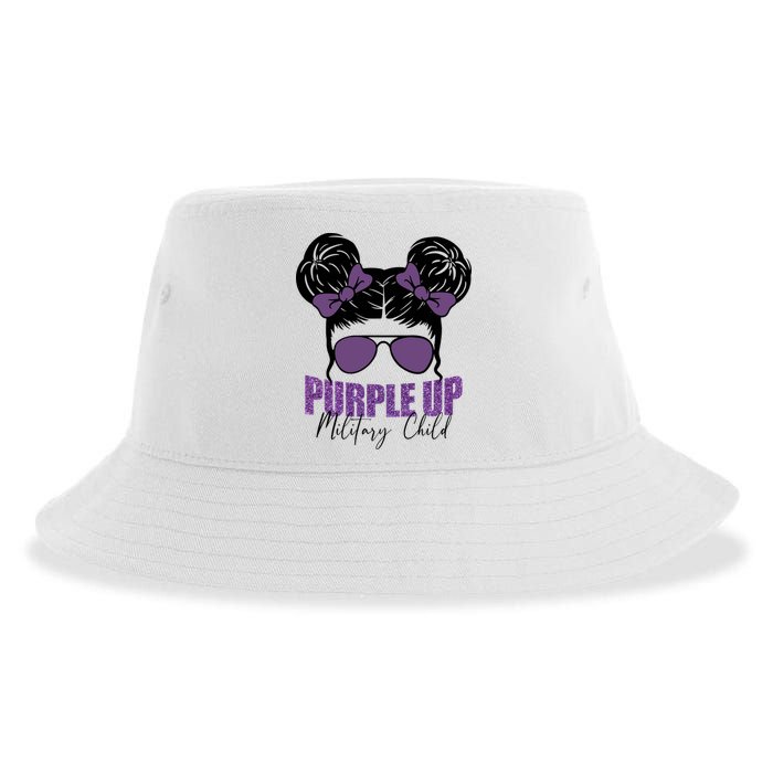 Purple Up For Military Child Awareness Sustainable Bucket Hat