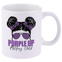 Purple Up For Military Child Awareness 11oz C Handle Ceramic Mug