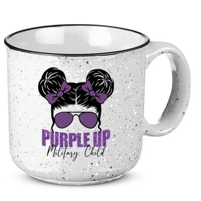 Purple Up For Military Child Awareness 15oz Campfire Ceramic Mug