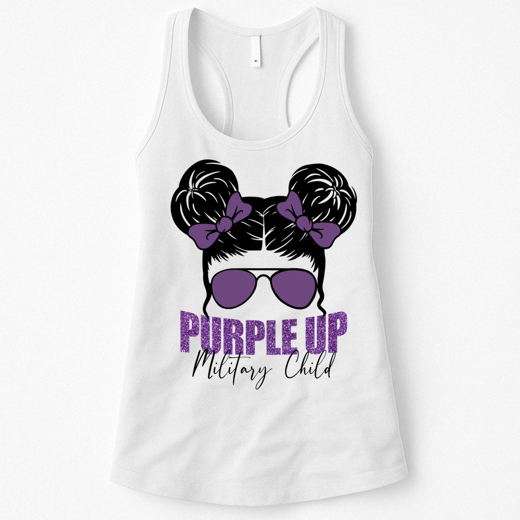 Purple Up For Military Child Awareness Womens Tank Top