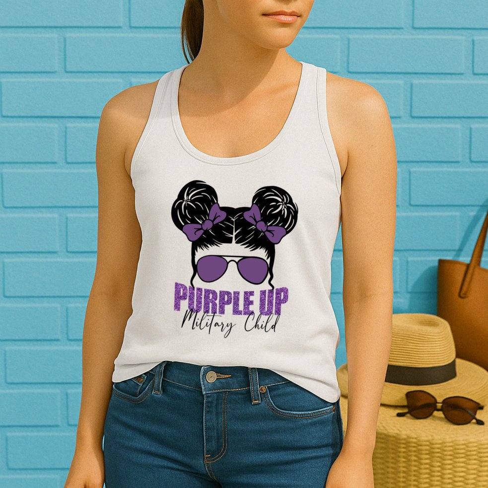 Purple Up For Military Child Awareness Womens Tank Top