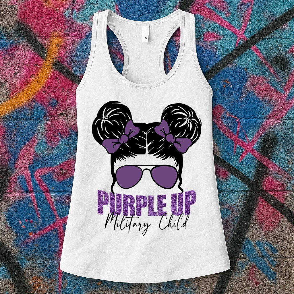 Purple Up For Military Child Awareness Womens Tank Top