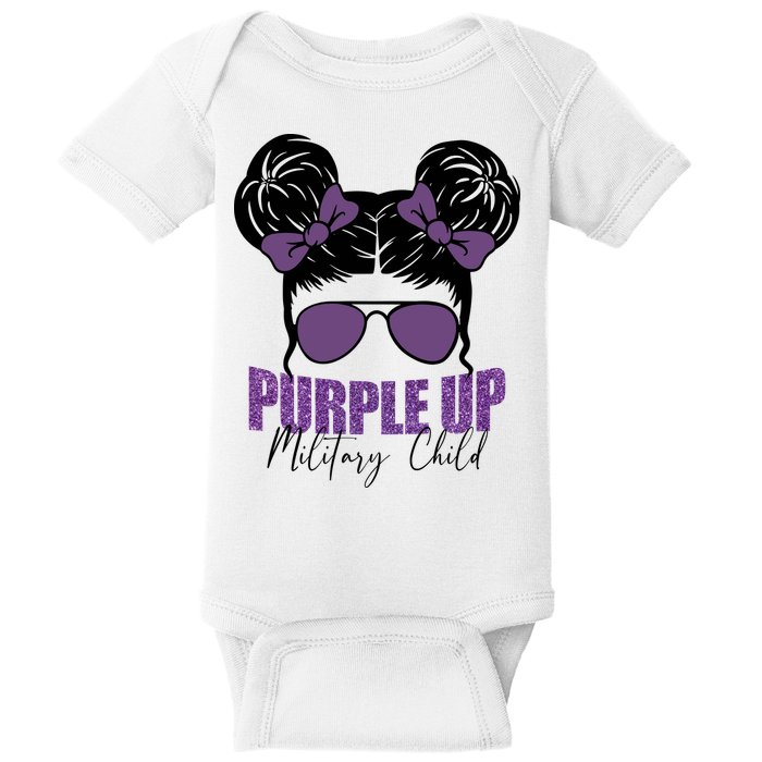 Purple Up For Military Child Awareness Baby Bodysuit
