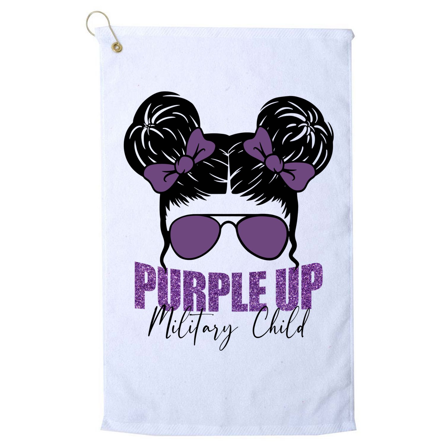 Purple Up For Military Child Awareness Golf Towel