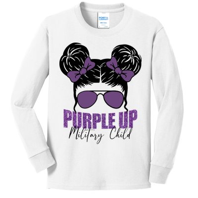 Purple Up For Military Child Awareness Kids Long Sleeve Shirt