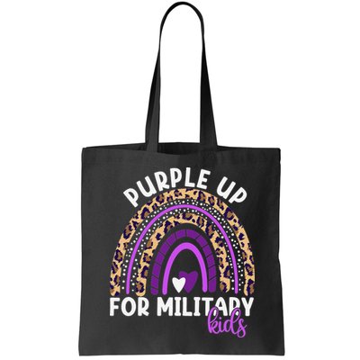 Purple Up For Military Month Military Child Rainbow Bag