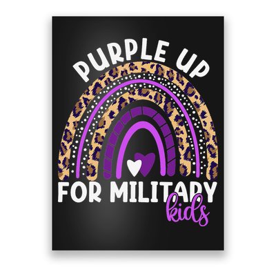 Purple Up For Military Month Military Child Rainbow Poster