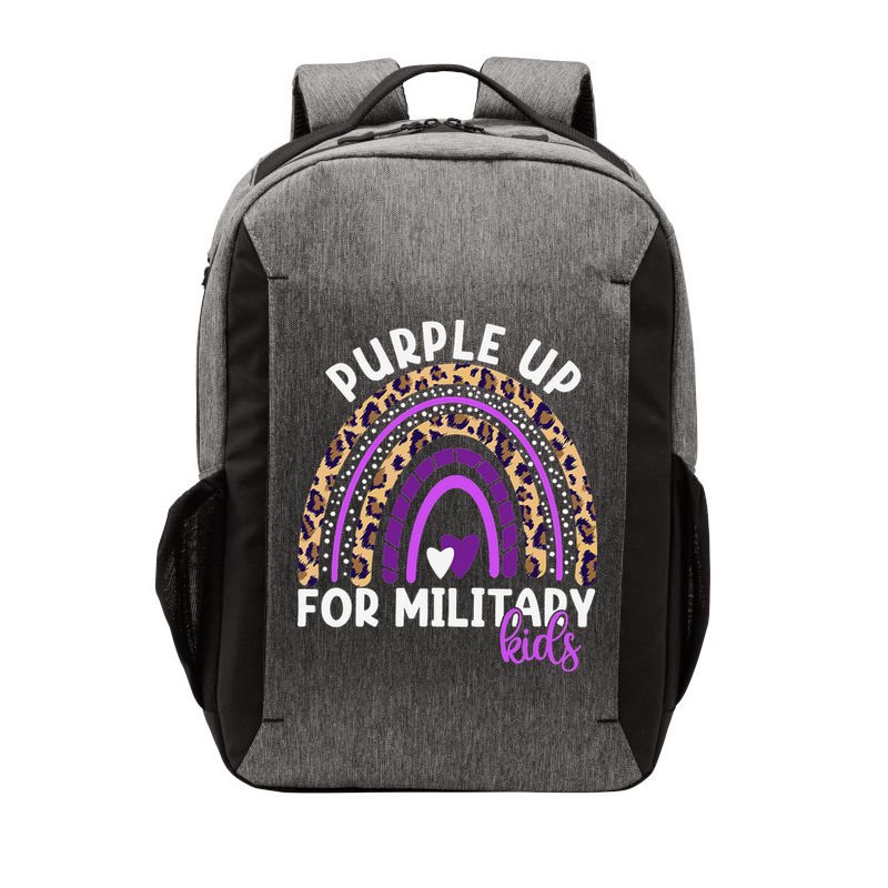 Purple Up For Military Month Military Child Rainbow Vector Backpack