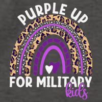 Purple Up For Military Month Military Child Rainbow Vector Backpack