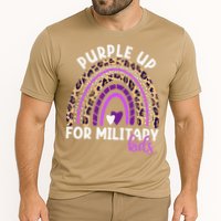 Purple Up For Military Month Military Child Rainbow Cooling Performance Crew T-Shirt