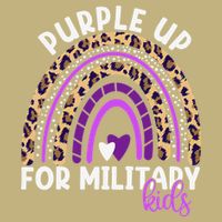 Purple Up For Military Month Military Child Rainbow Cooling Performance Crew T-Shirt