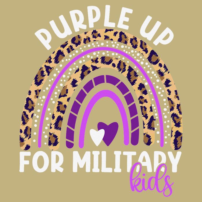 Purple Up For Military Month Military Child Rainbow Cooling Performance Crew T-Shirt