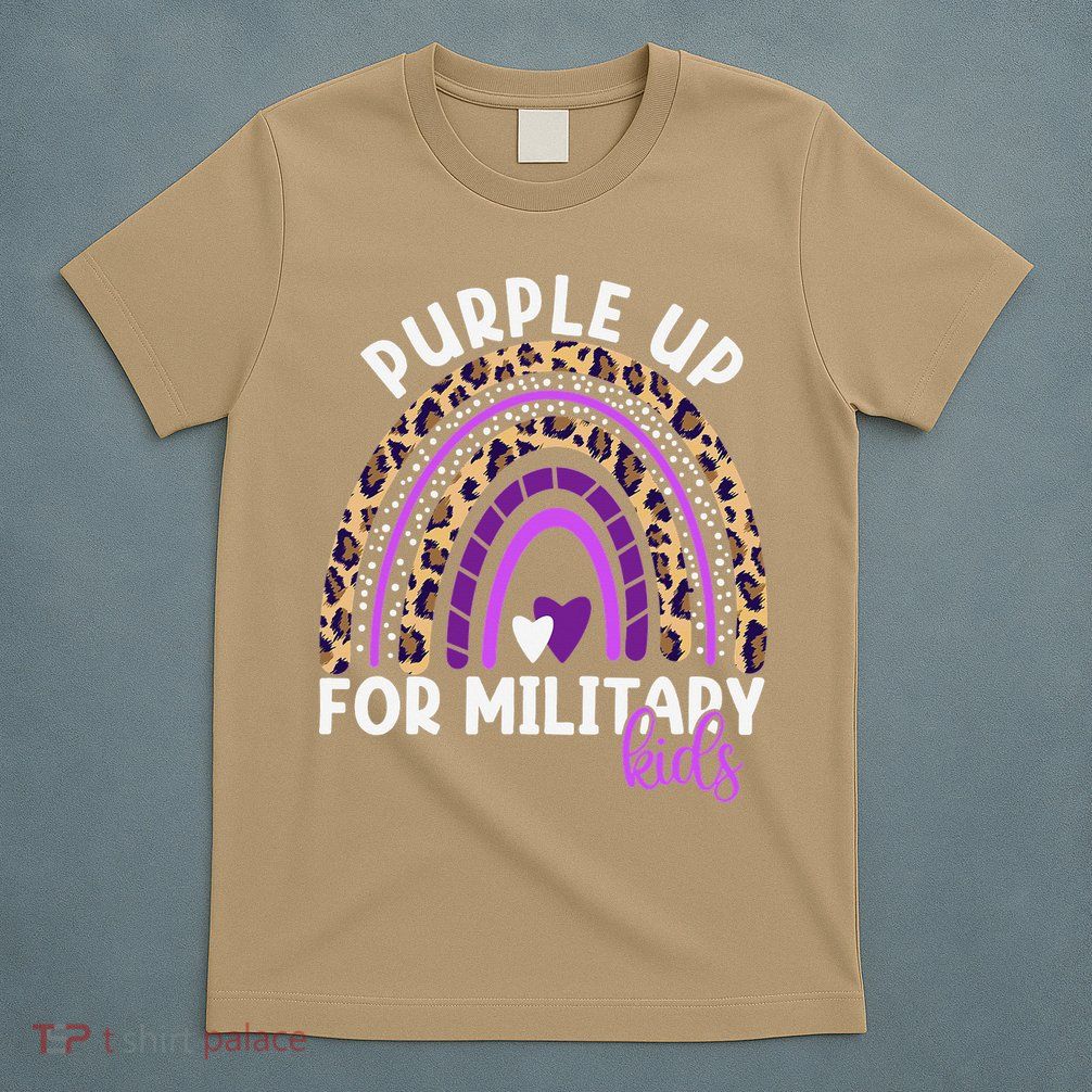 Purple Up For Military Month Military Child Rainbow T-Shirt